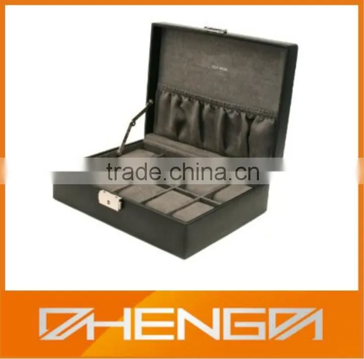 Best Sell factory custom made brown leather watch storage boxes with Pen (ZDS-F297)