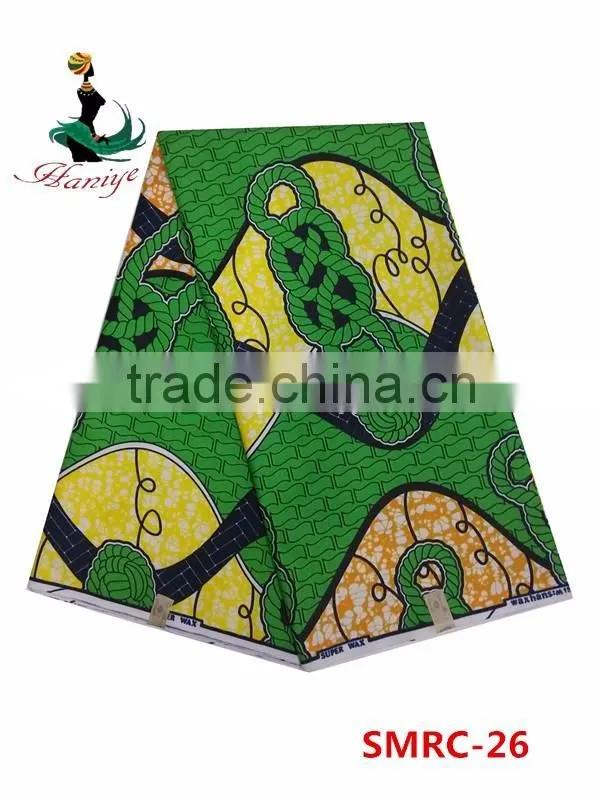 Beautiful wax print pattern real wax fabric SMCW05 African super wax print fabric wholesale