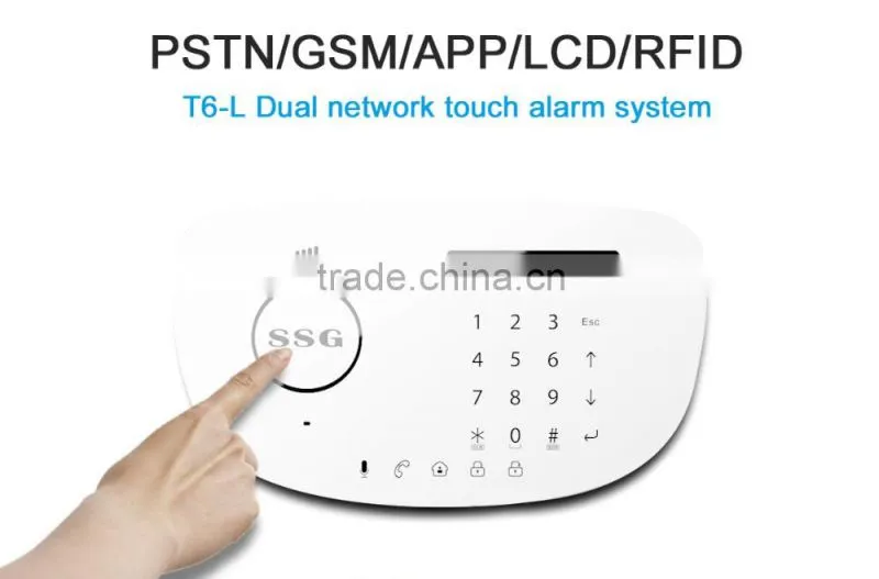 Forrinx supply touch screen pir motion phone call alarm home wireless security system dual net work with LED APP direct control