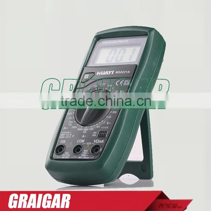MS8221A Digital Multimeter Portable Voltage Current Resistance Tester Detector LCD Display