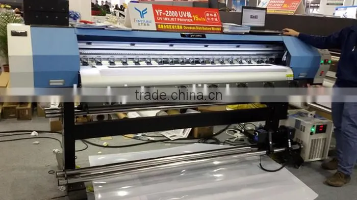 Fortune 1.9m YF-2000UV LED UV Inkjet Printer with double dx5 head
