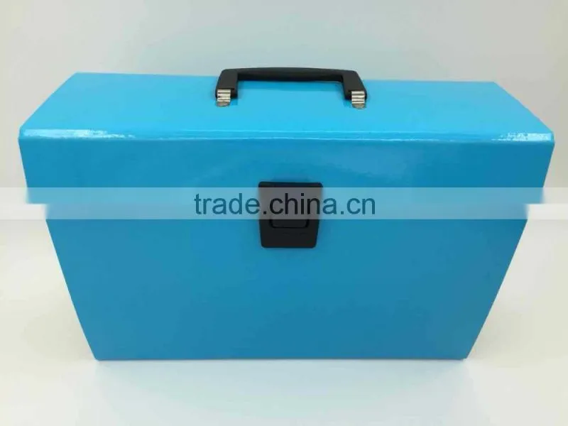Functional accordion paper file pocket box with divider