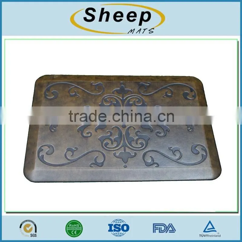 New arrival pu bronze color emboss mat