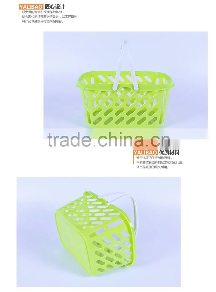 Hot Selling Cheap Plastic Shopping Basket With Handle