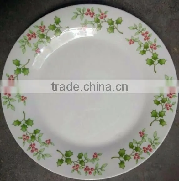 Wholesale christmas dinner plates/ merry christmas porcelain plates restaurant