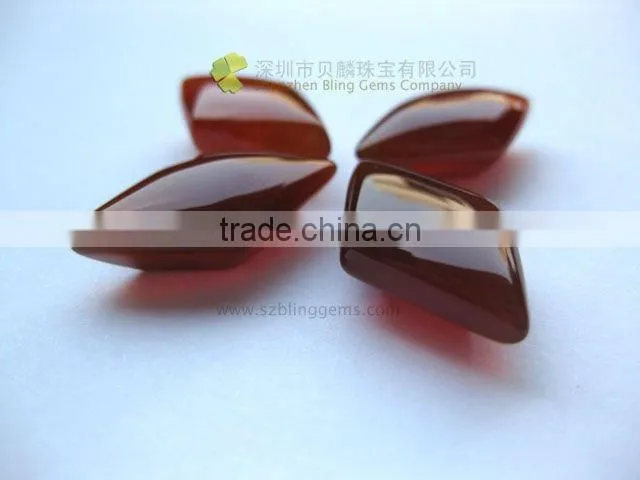 Hot sale red agate gemstones diamond shape cabochon