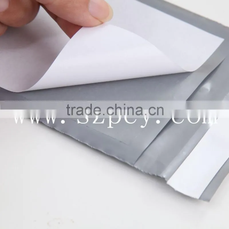 gray self-adhesive back sealed plastic pe bag