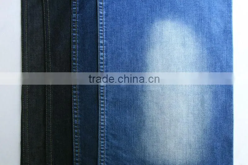 9.6oz Indigo Yarn And Rope Dyed Finished Denim Fabrics For Women Garment