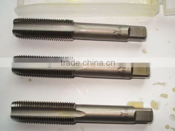 Hand tap set high speed steel or alloy steel inch size