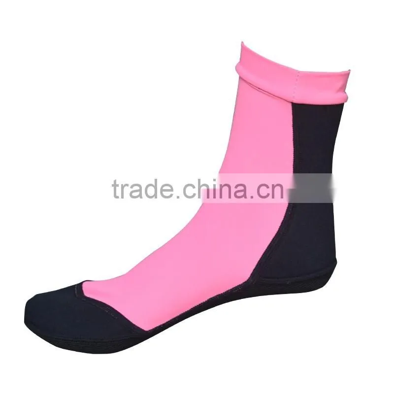 pink and black neoprene socks