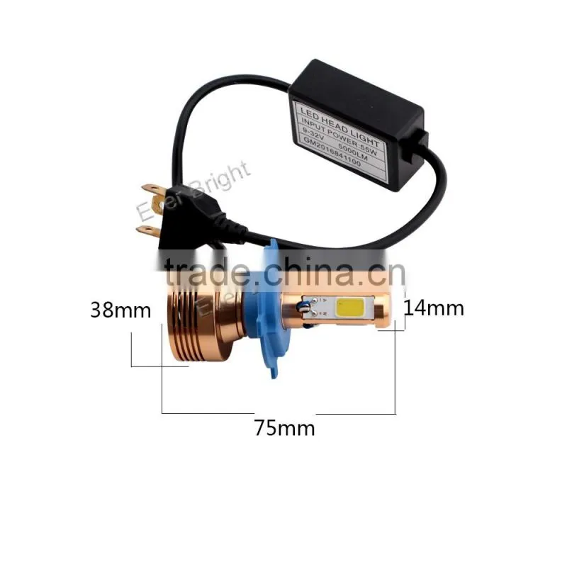 55W H7 COB LED Car Headlight Headlamp Auto Lamps LED Kit 5000LM 6000k Bulb Light H1 H3 H8 H9 H11 HB3 HB4 9005 9006 WHITE