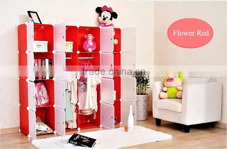 Double color wardrobe design furniture bedroom can hold clothes ,shoes, plastic