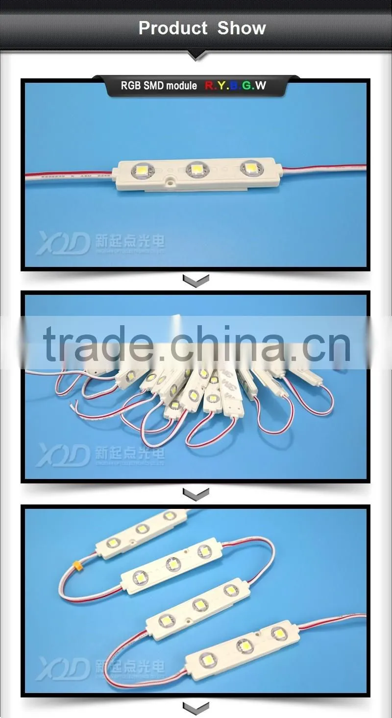 waterproof DC 12V SMD 5050 3leds led pixel module 5050 injection RGB module WS2811 IPD 6803 wholesale led module