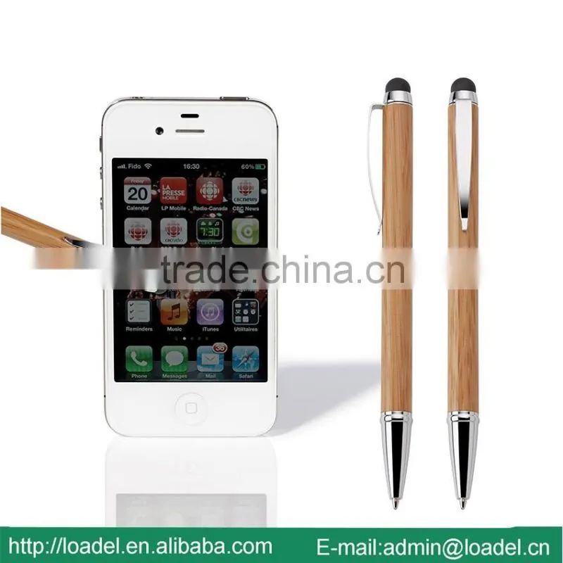 Bamboo touch pen metal promotion bamboo pen touch