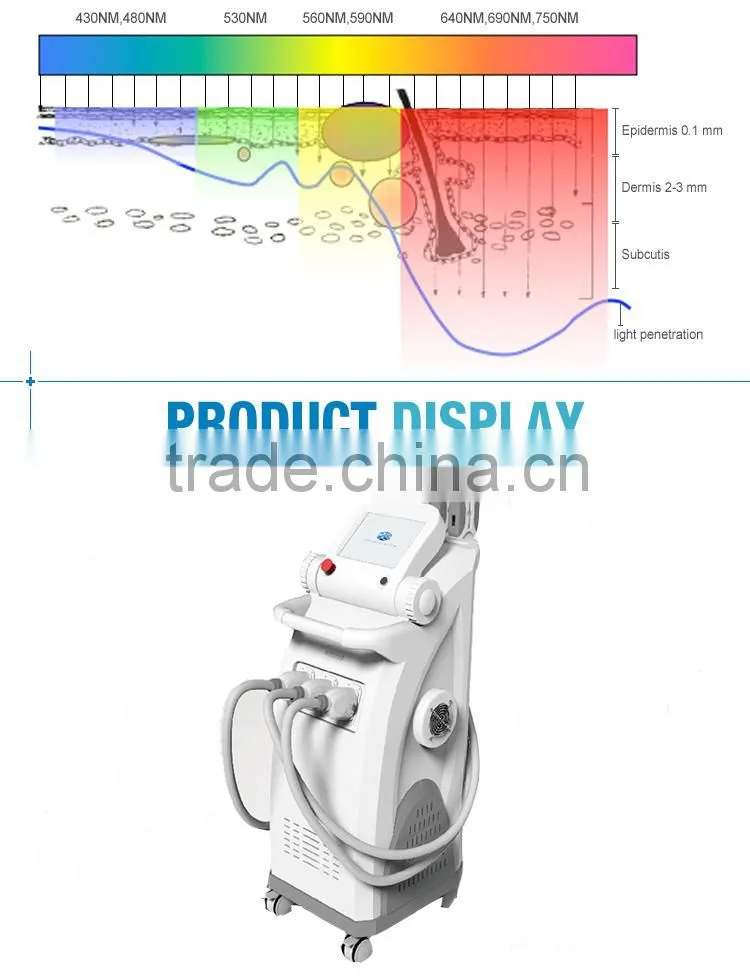 Elight + SHR + OPT + IPL System painless hair removal machine for sale / CE / Promotion of Exhibition