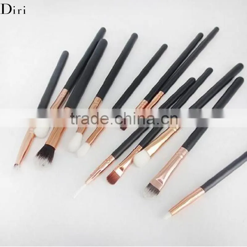 12pcs rose gold pony hair comestic powder makeup brushes sets