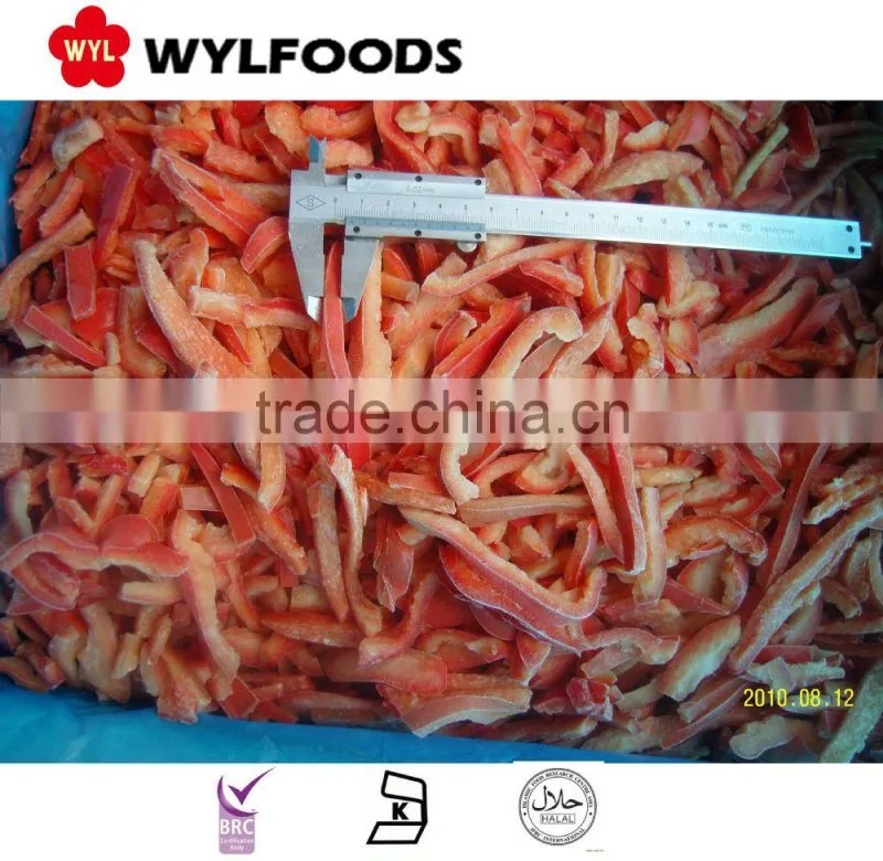 Frozen IQF red chilies dices/crushed best price