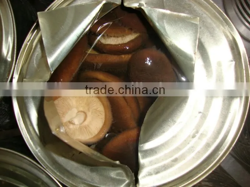 chinese tined shiitake mushrooms in glass jar