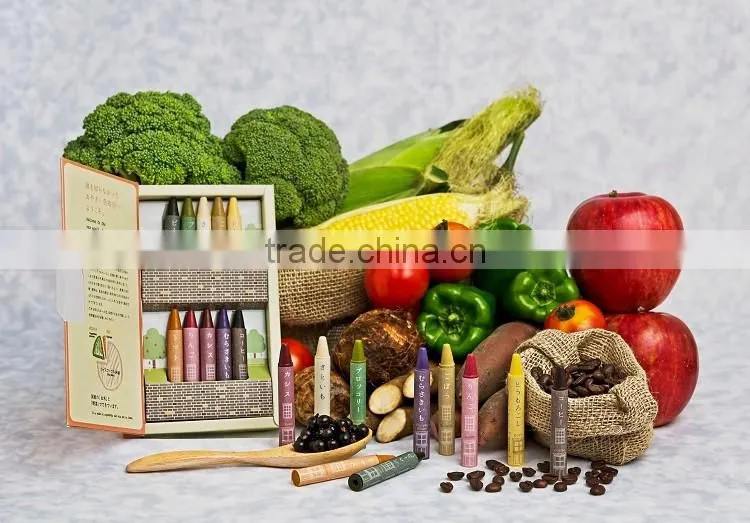Japanese eco-friendly crayon with natural vegetable colors