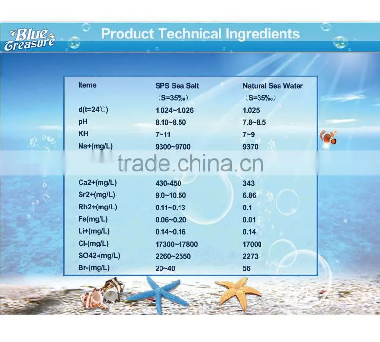 High Quality Aquarium saltwater Food Grade Marine Salt PH Water Test Kits