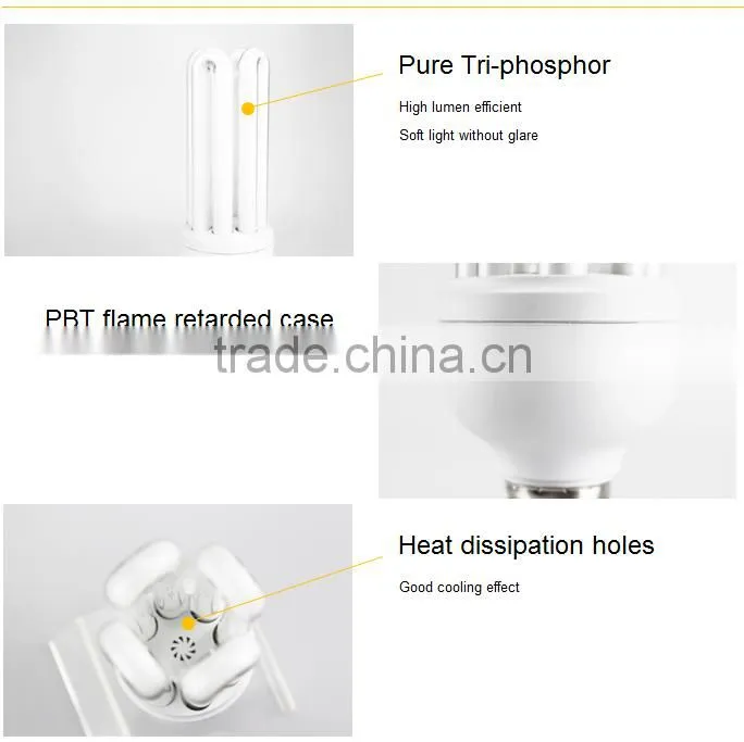 Compact fluorescent lamp 32w cfl 4u glass tube 2700K 6400K energy saving light bulbs