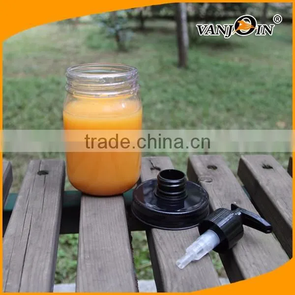 500ML Clear Round Plastic Pump Spray Jar for Shampoo