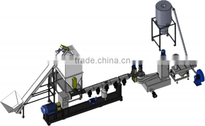 High quality recycled plastic granulation machine price