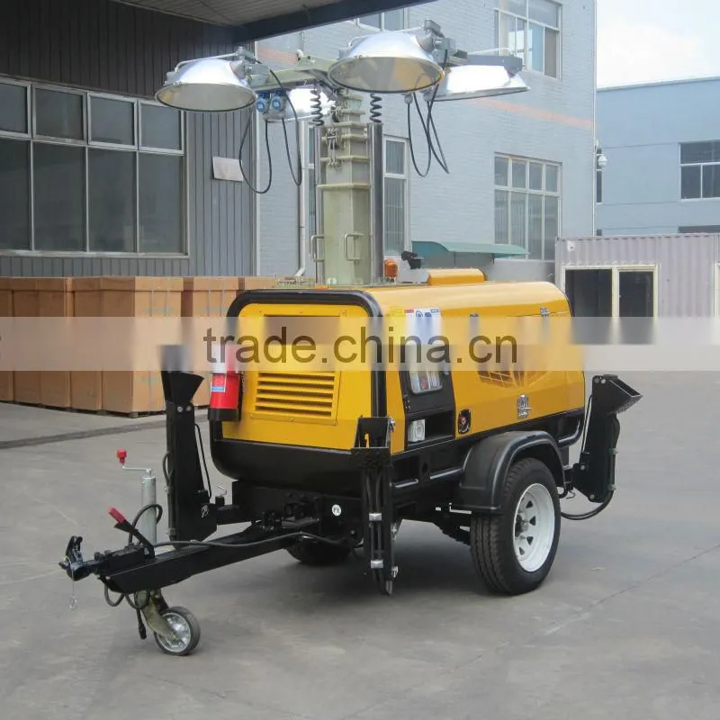 7KVA water cooled diesel trailer tower light generator 4HVP4000