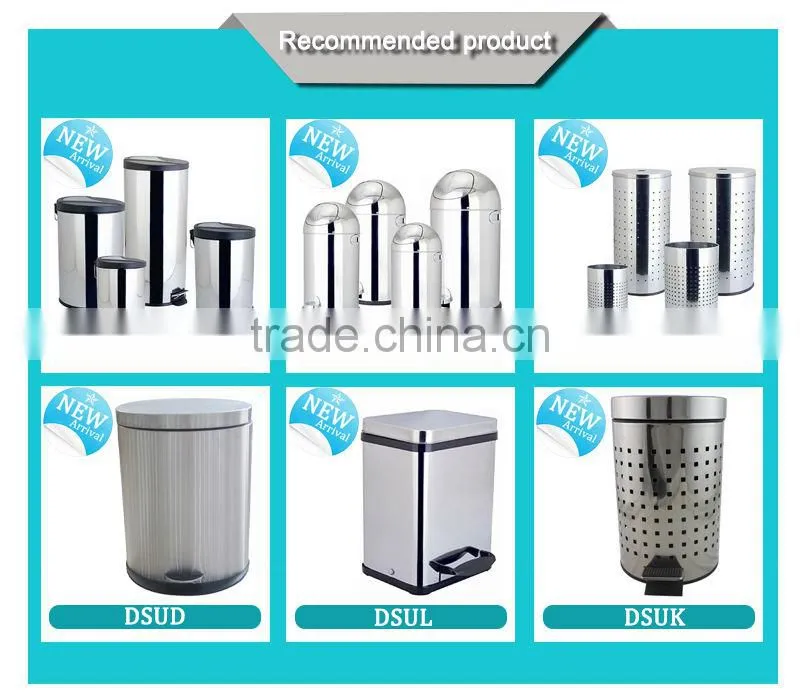 Commercial stainless steel foot pedal dustbin outdoors garbage can (DSUB)