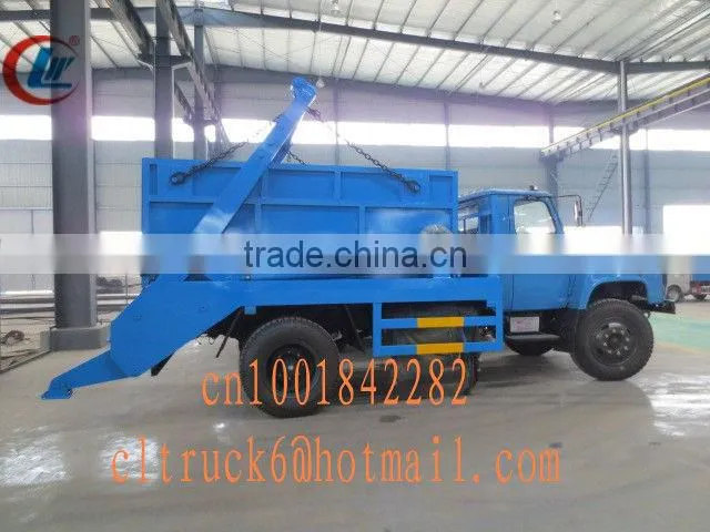 DONGFENG 140 4*2 Side Lift Swing Arm Garbage Truck 6CBM