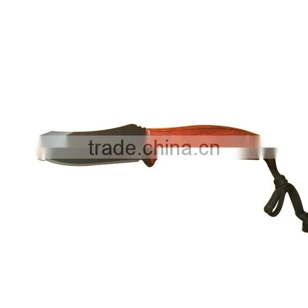 OEM handmade wood handle small fixed blade straight knife,multi function outdoor knife