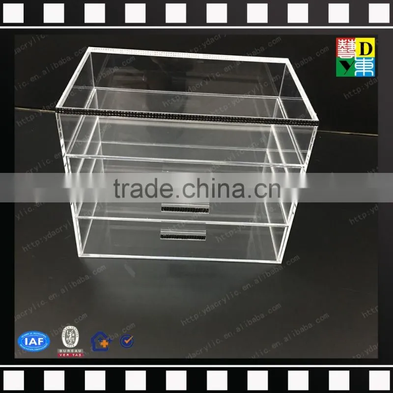 2016 Manufacturer supply acrylic 3 drawer counter top makeup organizer, acrylic 5 tiers drawers cosmetic organizer