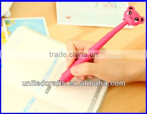 flexible pending animals head shape ball pen