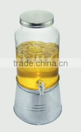 5L 3L portico smooth straight side big reusable glass wine bottle
