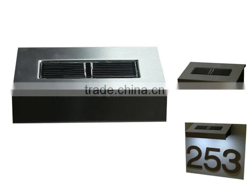 FQ-133-1 Solar LED Infrared Sensory Doorplate Light, house number Signs, led yard sign