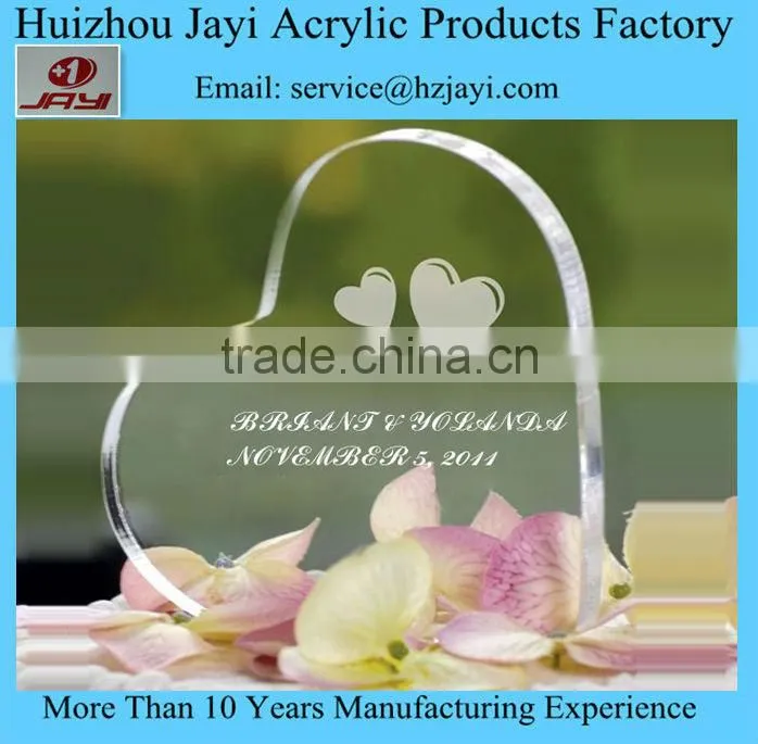 Custom Shaped Acrylic Award,Heart Shaped Acrylic Award