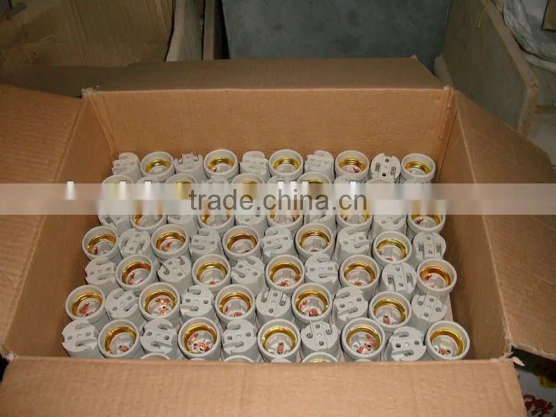 ceramic lampholder, edison screw type porcelain holder e27