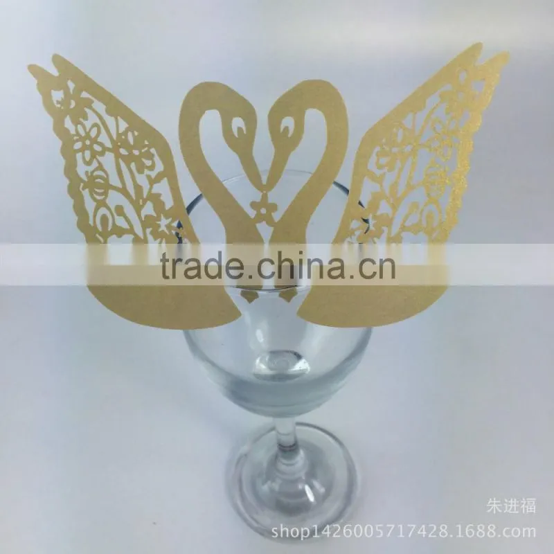 party favors supplier wine glass card laser cut wedding place card