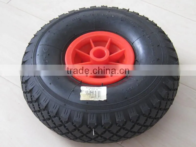 china qingdao wheelbarrow plastic rim pneumatic rubber wheel tyre