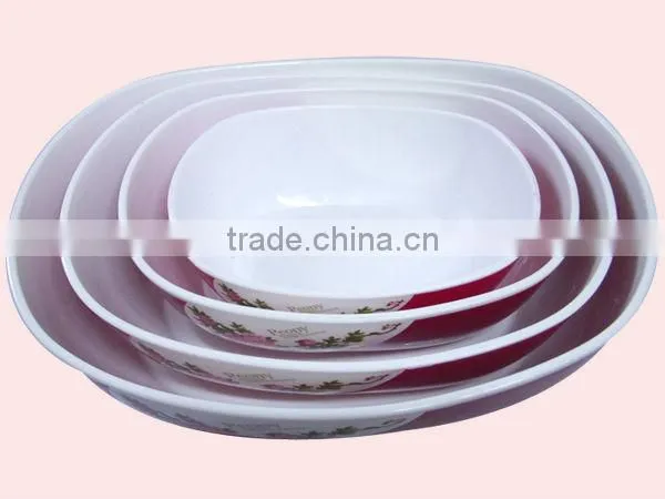 Four-piece Peony Bi-Color Candy Tray Salad Bowl