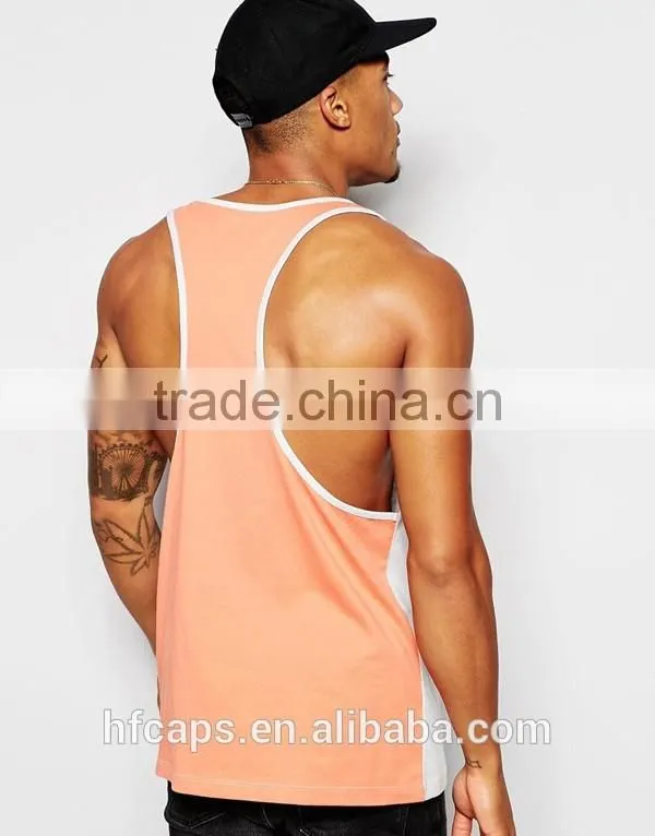 Fashion Men Plain Tank Top With a Pocket