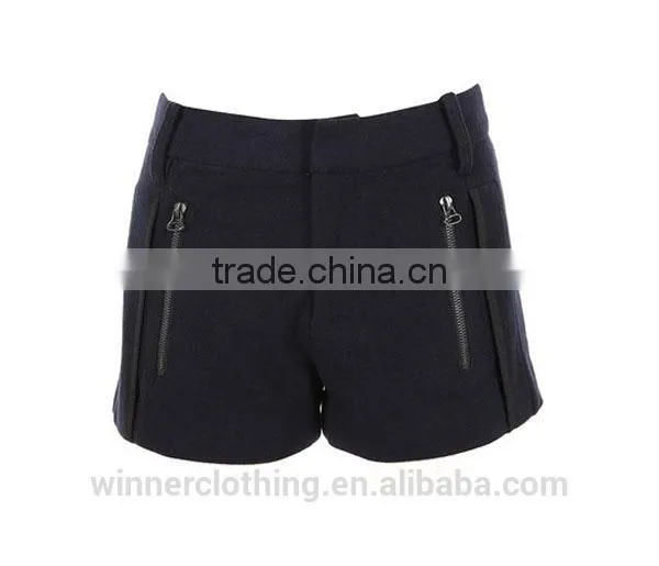 office ladies elegant tight fit black shorts