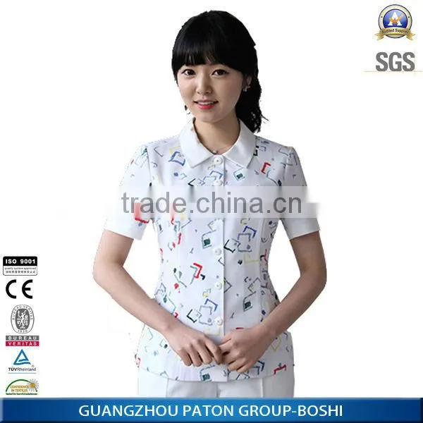 Nurse Uniform Good quality MU-71, 2015 fashion china hospital uniform factory