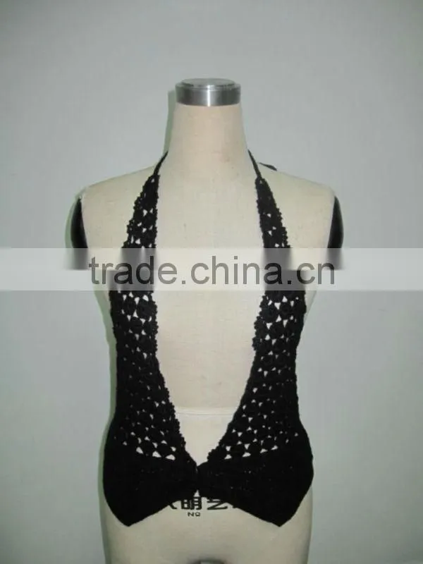 cotton crochet lady's summer bikini top