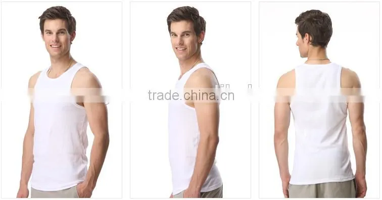 Factory Provide Seamless Pain Color Mens Tank Top