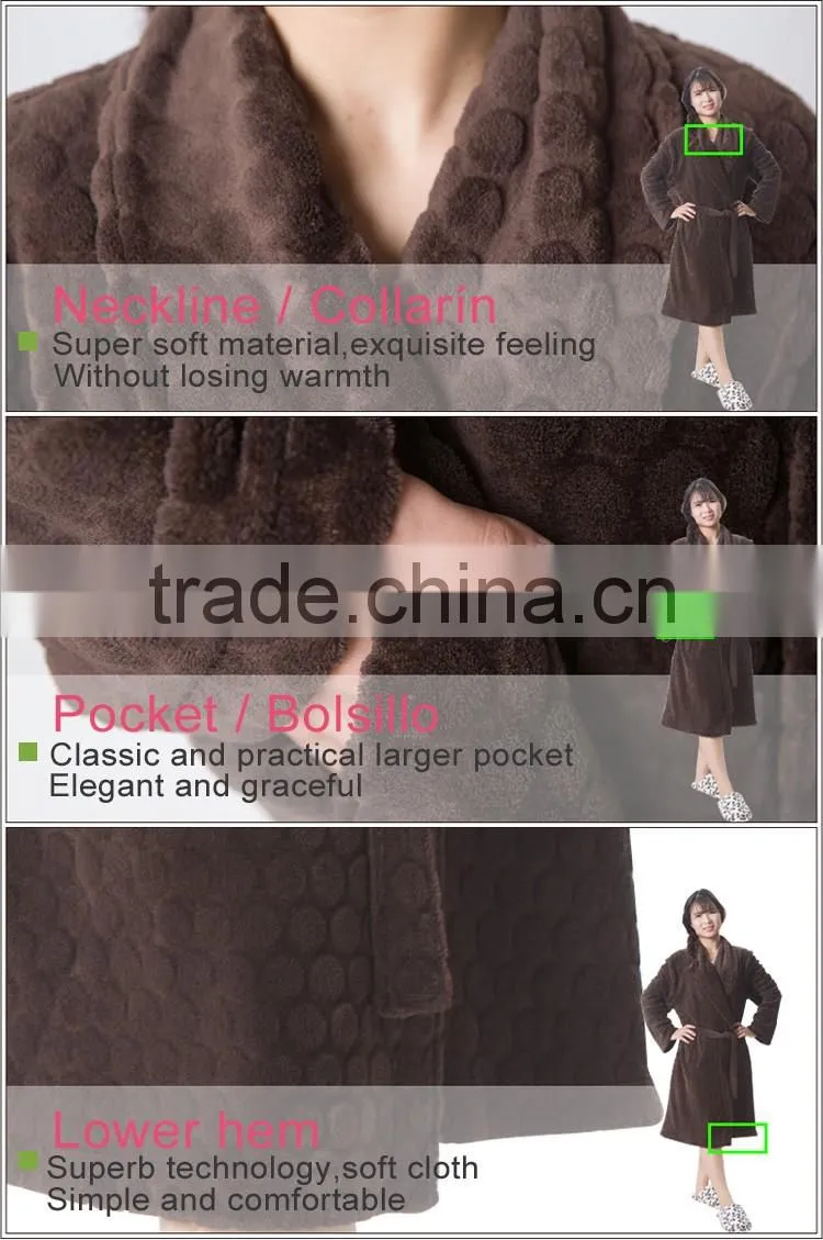 Super Soft Fleece Bathrobe Robe Female
