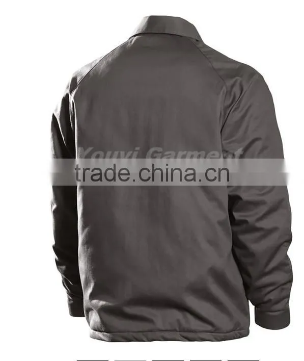 men dark grey flame resistant insulated parka