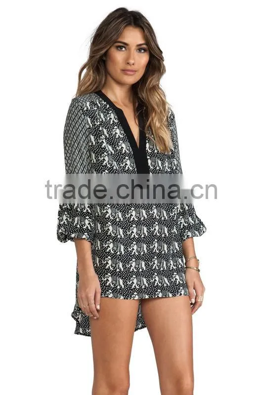 2014 New fashion ladies silk kaftans tunic kaftan