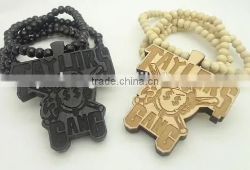 Hip-Hop Fashion Good Wood Ball Bead Chain Wooden Necklace