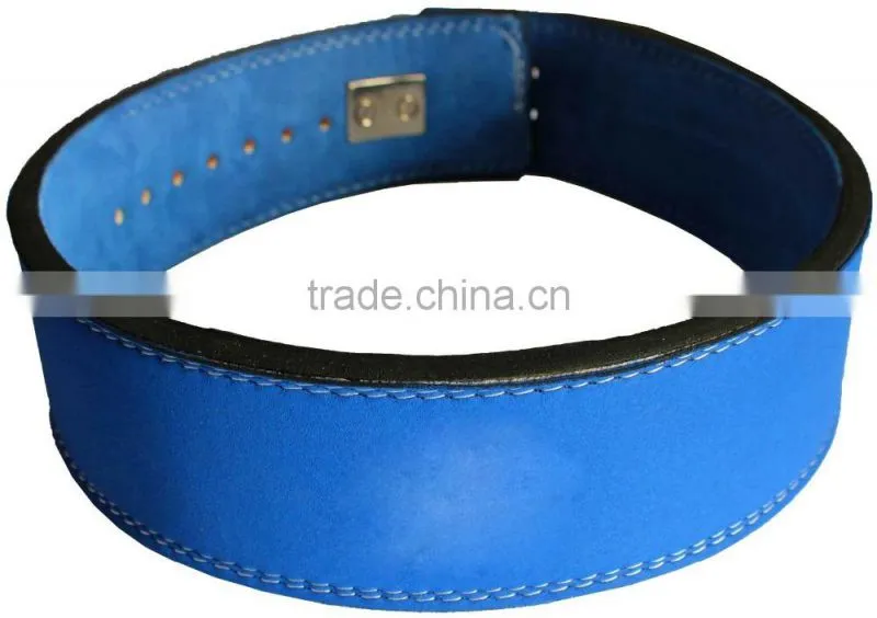 Lever buckle Genuine leather Power weight lifting belts